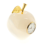 Часы настольные в виде яблока из натурального камня Оникс Stone Clock варинант исполнения - 4 | Loft Concept в Красноярске