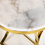 Кофейный столик на подстолье золотого цвета Noelle варинант исполнения - 4 | Loft Concept в Красноярске