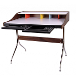 Письменный стол с 2-мя чёрными выдвижными ящиками и нишей с цветными разделителями Ballan варинант исполнения - 3 | Loft Concept в Красноярске