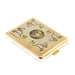 Портсигар на 20 сигарет с гравюрой Герба РФ в подарочной коробке Metal Cigarettes Cases варинант исполнения - 3 | Loft Concept в Красноярске