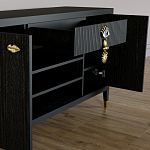 Комод-буфет Elsa Dreams Black с открытыми полками   варинант исполнения - 1 | Loft Concept в Красноярске