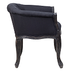 Кресло низкое в стиле прованс Черный Лен Louis French Armchair  варинант исполнения - 2 | Loft Concept в Красноярске