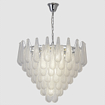 Люстра с подвесками из рифленного стекла в форме капель Textured Glass Chandelier варинант исполнения - 9 | Loft Concept в Красноярске
