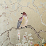 Обои ручная роспись Temple Newsam White Gold gilded silk варинант исполнения - 5 | Loft Concept в Красноярске