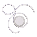 Бра белого цвета с изогнутыми световыми линиями и круглым основанием Luke Lampco Tracer Lamp варинант исполнения - 1 | Loft Concept в Красноярске