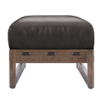 Банкетка Duncan винтажная черная кожа варинант исполнения - 2 | Loft Concept в Красноярске