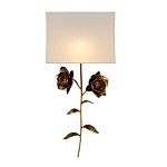 Бра с  каркасом в виде цветков розы и тканевым абажуром Flowers and Fox Roses варинант исполнения - 1 | Loft Concept в Красноярске