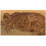 Картина с изображением Леопардов Leopards by stream варинант исполнения - 3 | Loft Concept в Красноярске