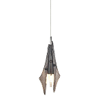 Подвесной светильник с черной металлической основой и рельефным плафоном Glass Pod варинант исполнения - 1 | Loft Concept в Красноярске