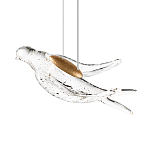 Подвесной светильник с прозрачной стеклянной птичкой Serip Voa варинант исполнения - 1 | Loft Concept в Красноярске