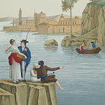 Обои ручная роспись Views of Italy Aurore варинант исполнения - 2 | Loft Concept в Красноярске