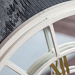 Зеркало настенное в белой металлической раме в виде часов Mirror Tower Clock варинант исполнения - 2 | Loft Concept в Красноярске