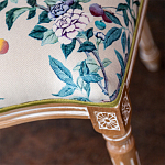 Стул из массива бука бежевый с изображением птиц в саду Beige Green Chinoiserie Blue Bird Chair варинант исполнения - 4 | Loft Concept в Красноярске