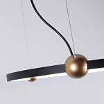 Люстра подвесная светодиодная черный металл Ring Horizontal варинант исполнения - 3 | Loft Concept в Красноярске