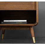 Прикроватная деревянная тумба с ящиком и нишей для хранения Moon Walnut Furniture варинант исполнения - 4 | Loft Concept в Красноярске