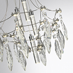 Люстра подвесная из металла с хрустальными подвесками прозрачного цвета Quasar 41 варинант исполнения - 9 | Loft Concept в Красноярске