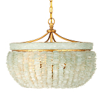 Подвесной светильник с каскадом из стеклянных декоративных элементов на золотом каркасе Shining Sea Glass варинант исполнения - 4 | Loft Concept в Красноярске