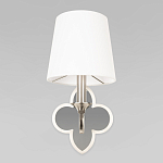 Бра с белым текстильным абажуром и фигурным основанием с зеркальной вставкой Vitorino варинант исполнения - 24 | Loft Concept в Красноярске