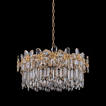 Люстра круглая с декоративными элементами в виде крупных хрустальных цветов Palace Gardens варинант исполнения - 1 | Loft Concept в Красноярске