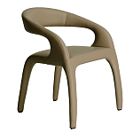 Стул обеденный бежевый из экокожи Unique Futuristic Chair варинант исполнения - 1 | Loft Concept в Красноярске