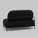 Двухместный диван черного цвета COLOR BLOCK варинант исполнения - 4 | Loft Concept в Красноярске