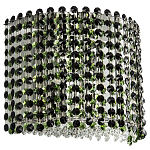 Бра с хрустальными подвесками хром Crystal Art Chrome Green Wall Lamp варинант исполнения - 1 | Loft Concept в Красноярске