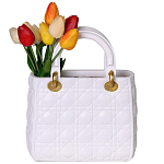 Декоративная ваза в виде сумки Bag Vase White варинант исполнения - 1 | Loft Concept в Красноярске
