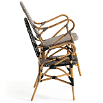 Кресло плетеное из ротанга Ronald Black White Rattan Chair варинант исполнения - 6 | Loft Concept в Красноярске