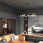 Люстра круглая с трубчатыми лампочками Vanguard Circle варинант исполнения - 4 | Loft Concept в Красноярске