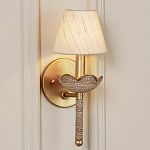 Бра из кованого железа с отделкой плетеной веревкой и сусальным золотом Parisian Style варинант исполнения - 5 | Loft Concept в Красноярске