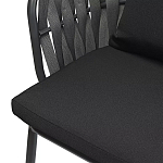 Стул мягкий с декором в виде плетеных лент на спинке и подлокотниках Semicircular Chair Decorated with Ribbons варинант исполнения - 11 | Loft Concept в Красноярске