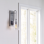 Бра с плафоном в форме колокола из прозрачного стекла с пузырьками Feiss варинант исполнения - 7 | Loft Concept в Красноярске