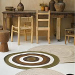 Ковер круглый из хлопка с контрастным узором Bullseye 150 варинант исполнения - 5 | Loft Concept в Красноярске