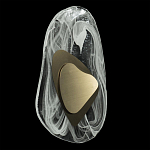 Бра овальное из стекла с золотым элементом Flow Texture  варинант исполнения - 8 | Loft Concept в Красноярске