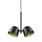 Подвесной светильник черный с 2-мя плафонами Pendant lamp Black варинант исполнения - 2 | Loft Concept в Красноярске