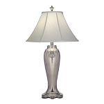 Настольная лампа с белым тканевым абажуром в форме колокола Stiffel варинант исполнения - 2 | Loft Concept в Красноярске