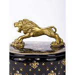 Шкатулка черного цвета с крышкой с фигуркой льва Eden Garden варинант исполнения - 2 | Loft Concept в Красноярске