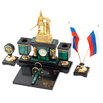 Настольный письменный набор из малахита и долерита Leader Organizer варинант исполнения - 2 | Loft Concept в Красноярске