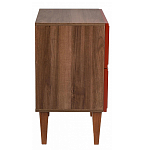 Тумба прикроватная красная из массива бука с 2-мя ящиками Wenge Light варинант исполнения - 2 | Loft Concept в Красноярске
