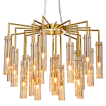 Люстра со стеклянными цилиндрическими плафонами Luminous Cylinders Amber варинант исполнения - 3 | Loft Concept в Красноярске