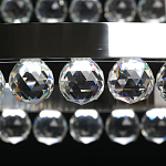 Люстра с двумя кольцами цвета хром и прозрачными хрустальными шарами по периметру Sacramento Transparent Balls Chandelier варинант исполнения - 7 | Loft Concept в Красноярске