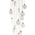 Каскадная люстра с плафонами в виде круглых пластин из хрусталя Esme Round Plates Chandelier 25 варинант исполнения - 2 | Loft Concept в Красноярске