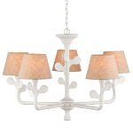Люстра с белым каркасом и тканевыми абажурами Natural Stems варинант исполнения - 1 | Loft Concept в Красноярске