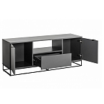 ТВ-тумба цвета графит с  2-мя дверцами и ящиком Strict Lines варинант исполнения - 3 | Loft Concept в Красноярске