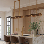 Люстра линейная полукруглой формы Wooden Horseshoe варинант исполнения - 6 | Loft Concept в Красноярске