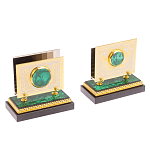 Настольный письменный набор из малахита с декором в виде лошади Leader Organizer варинант исполнения - 5 | Loft Concept в Красноярске