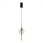 Подвесной светильник с шарообразным плафоном из алебастра и бронзовой декоративной стрекозой Alaris  варинант исполнения - 2 | Loft Concept в Красноярске