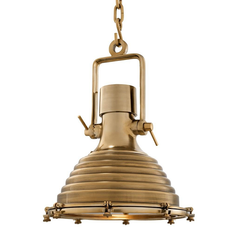 Люстра Lamp Maritime Brass Латунь Античная полированная Прозрачное Стекло в Красноярске | Loft Concept 