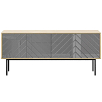 Длинная тумба с зеркальным декором Serena варинант исполнения - 6 | Loft Concept в Красноярске