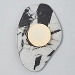 Бра с каменным основанием и плафоном из стекла в форме шара Shaw Marble Lighting варинант исполнения - 4 | Loft Concept в Красноярске